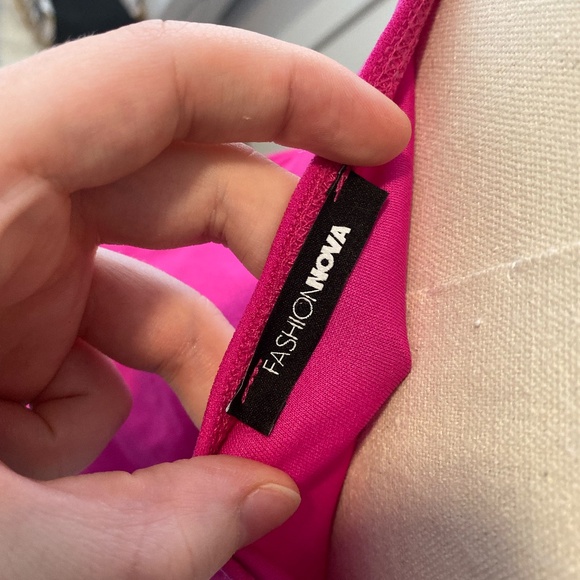 Pink Twist Front Mini Dress | Fashion Nova Ruffle - Picture 6 of 6